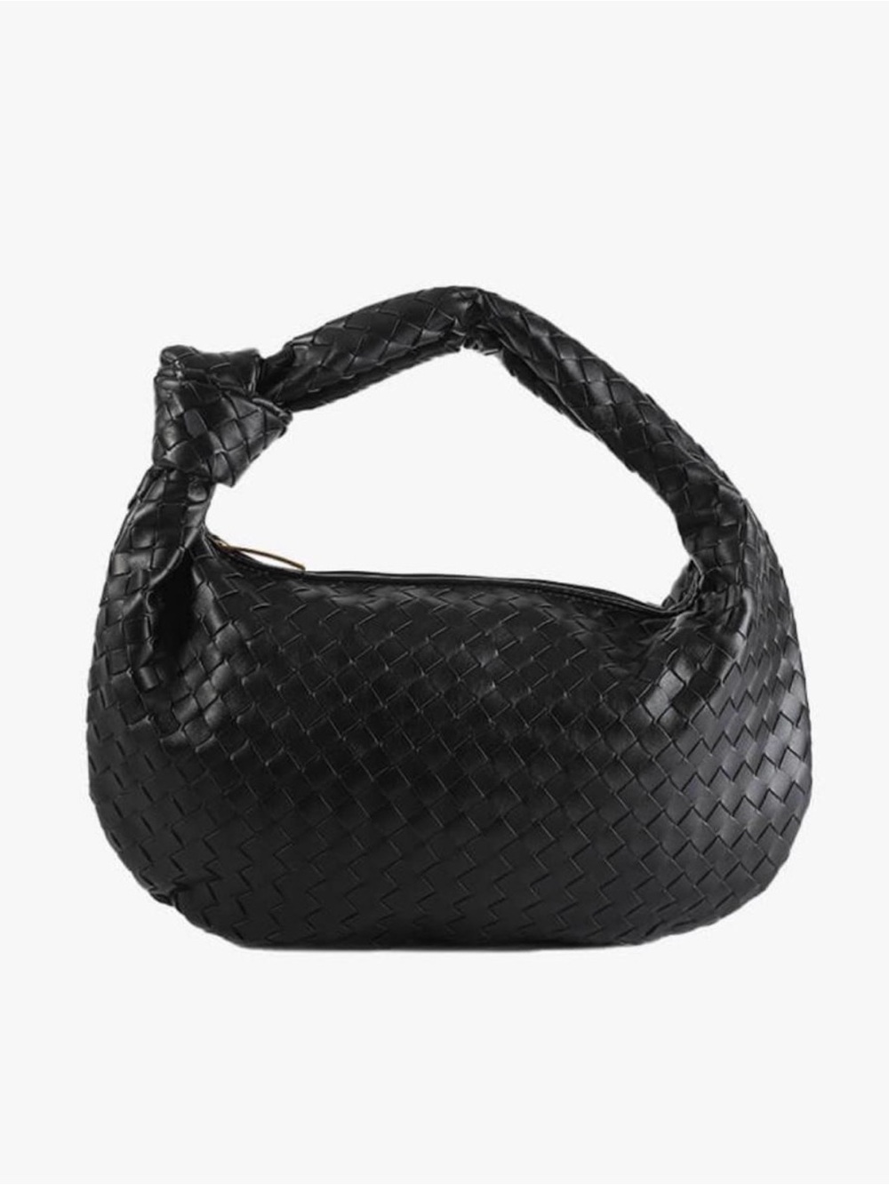 Anthropologie Woven Knot Handle Shoulder Bag - Black